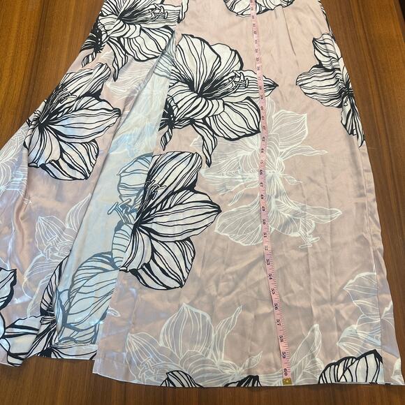 Alexia Admor Blush Pink Satin Floral Bell Sleeve Maxi Dress, Size Small NWT - Picture 10 of 10